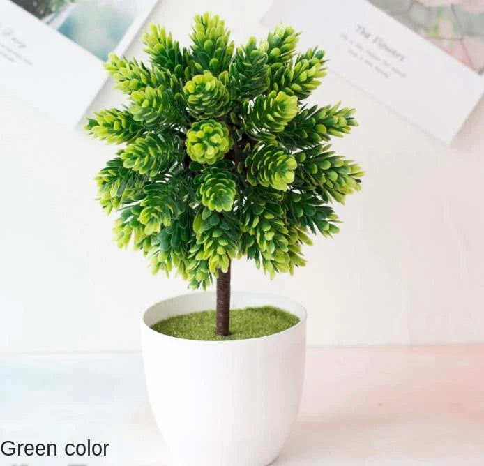 Mini Plastic Bonsai Tree for Desk Decor