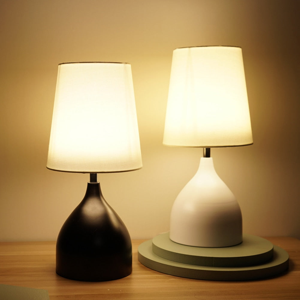 Modern Solid Wood LED Table Lamp with Adjustable Warm Light