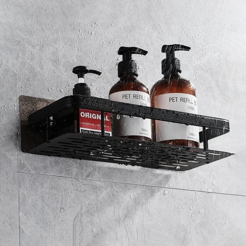 Corner Bathroom Stand with Two Shelves - No Drill Installation