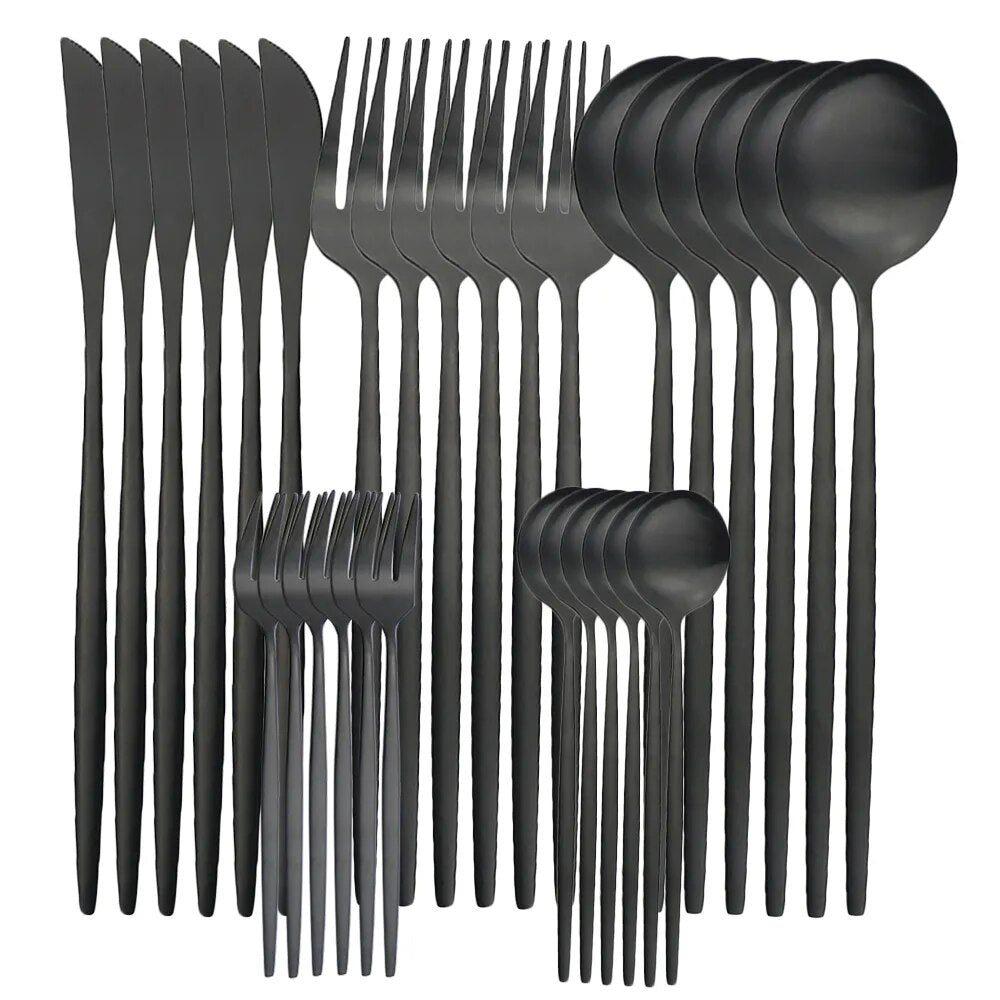 Stainless Steel Cutlery Set for 6 - Elegant Dining Utensils