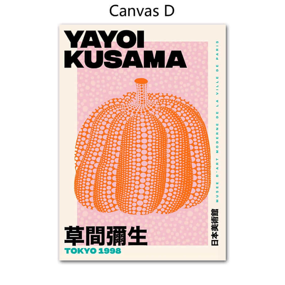 Yayoi Kusama Abstract Art Poster with Vibrant Colors
