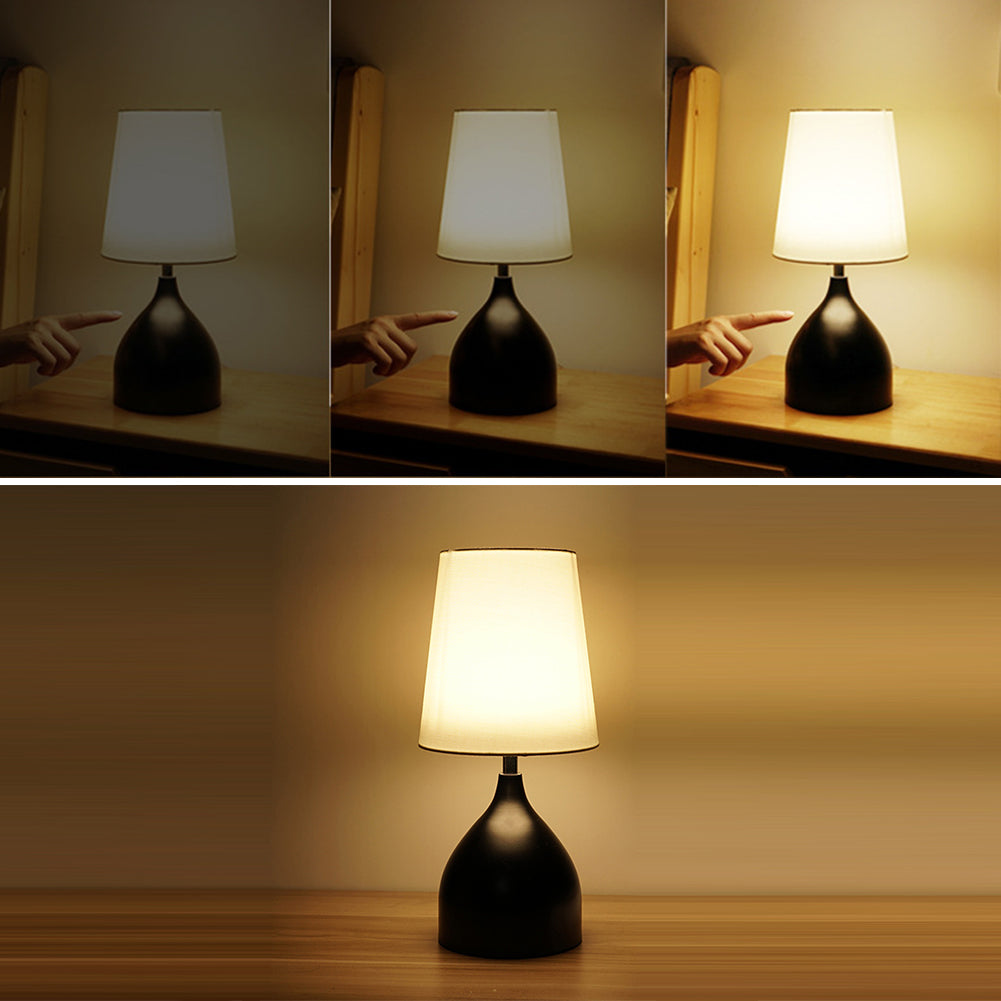 Modern Solid Wood LED Table Lamp with Adjustable Warm Light