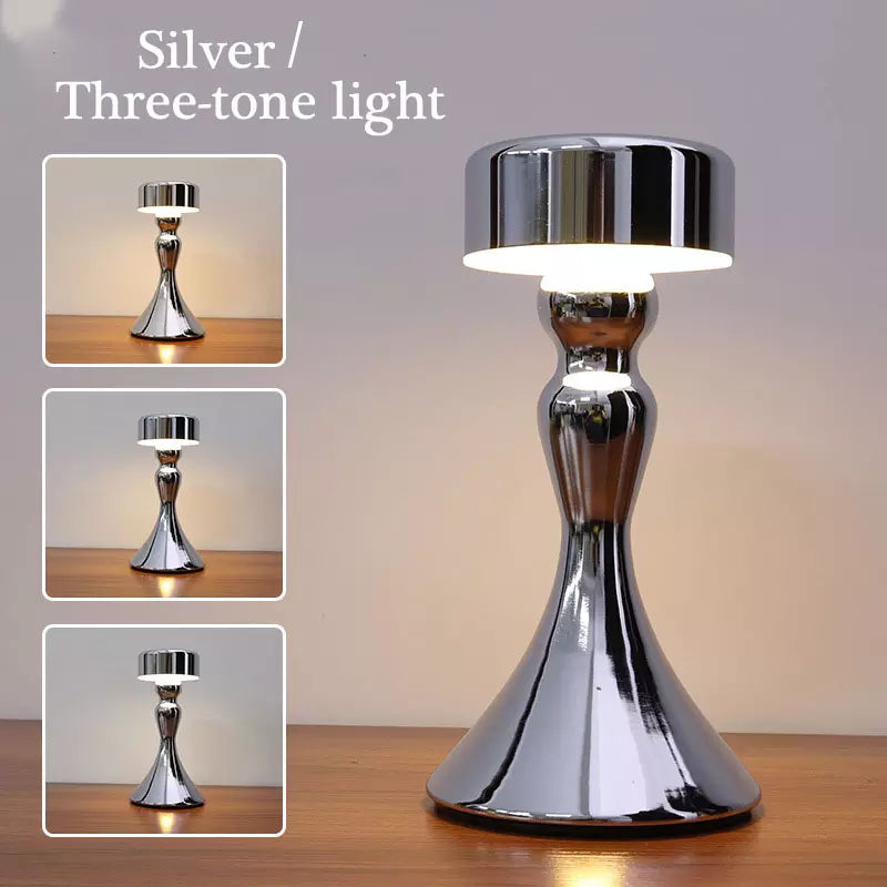 Wireless Gold Table Lamp with Touch Control and Charging Function