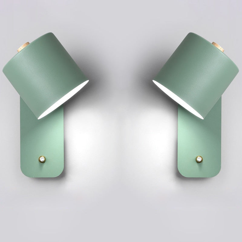 Modern LED Wall Lamp with Switch - Metal Indoor Lighting