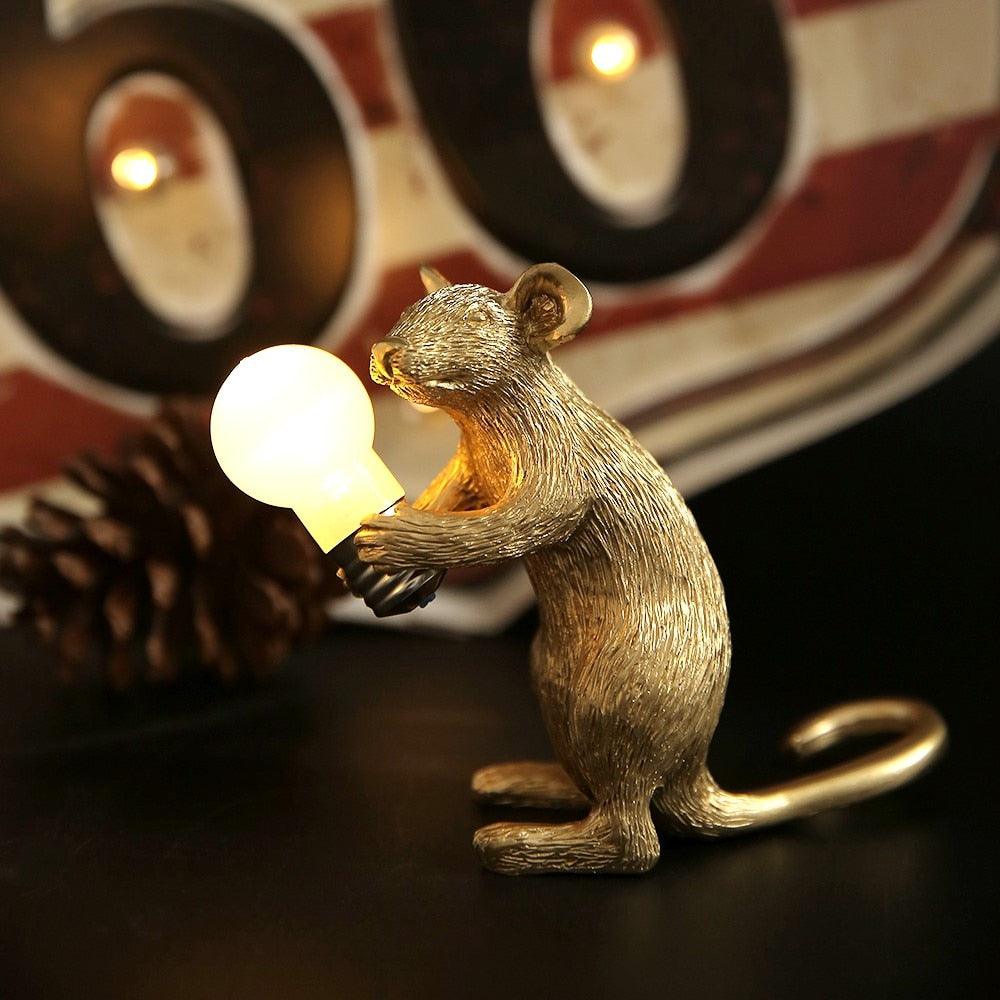 Modern Ceramic Mouse Table Lamp with LED Light