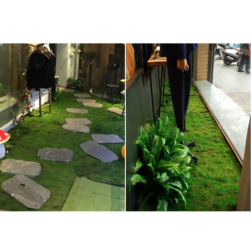 Artificial Moss Lawn Ornament for Indoor and Outdoor Decor