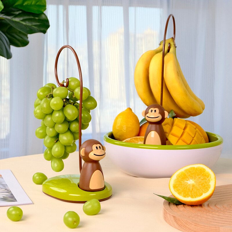 Monkey-Shaped Banana Hanger Stand for Kitchen Storage
