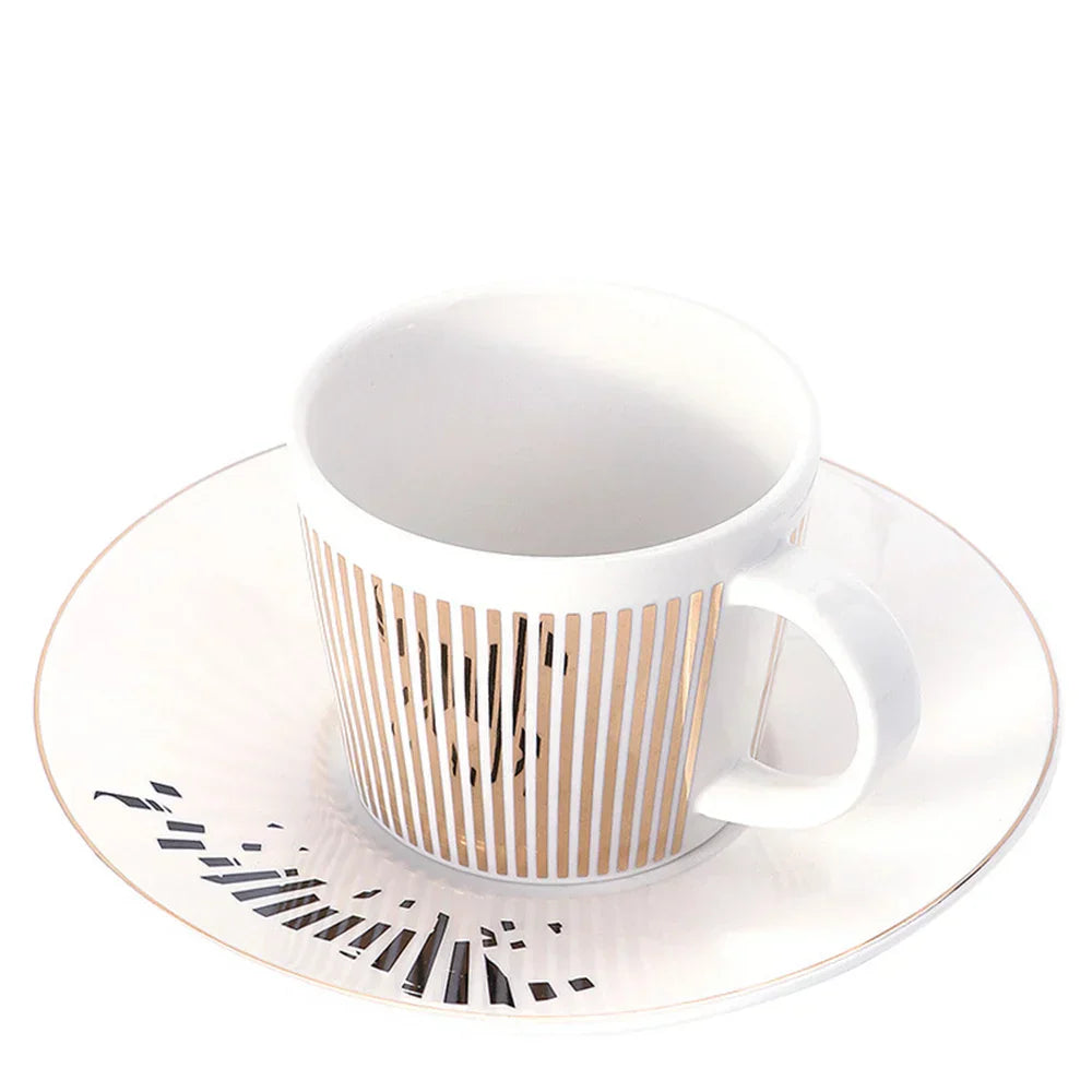 Ceramic Leopard Anamorphic Coffee Mug Set with Coaster