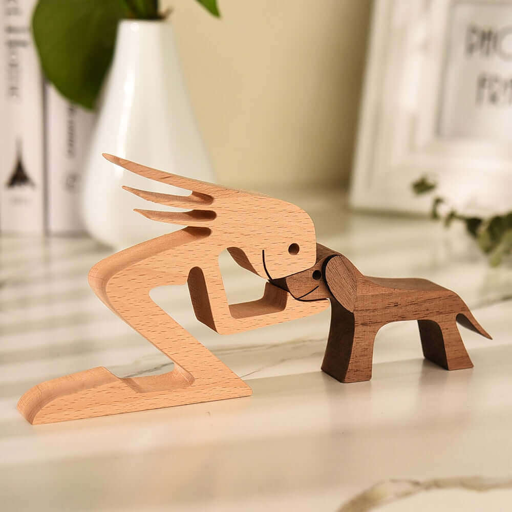 Danish Wooden Animal Ornaments - Hand-Carved Pet Decor