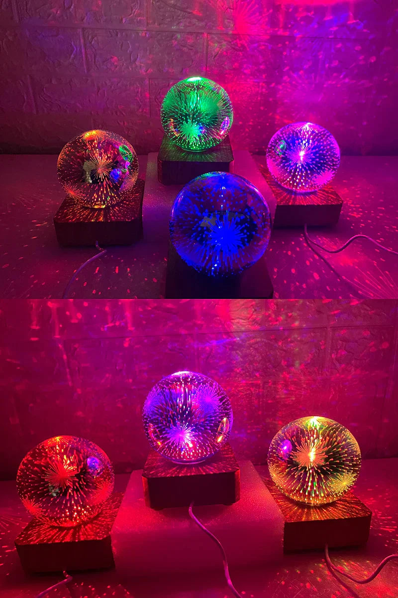 Colorful 3D Starry Sky Night Light USB Table Lamp