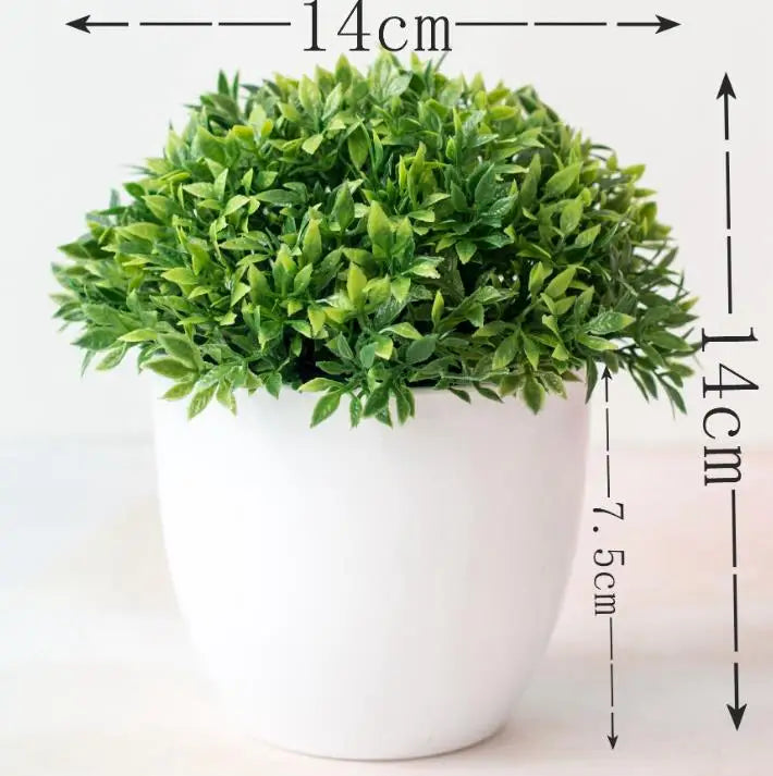 Mini Plastic Bonsai Tree for Desk Decor