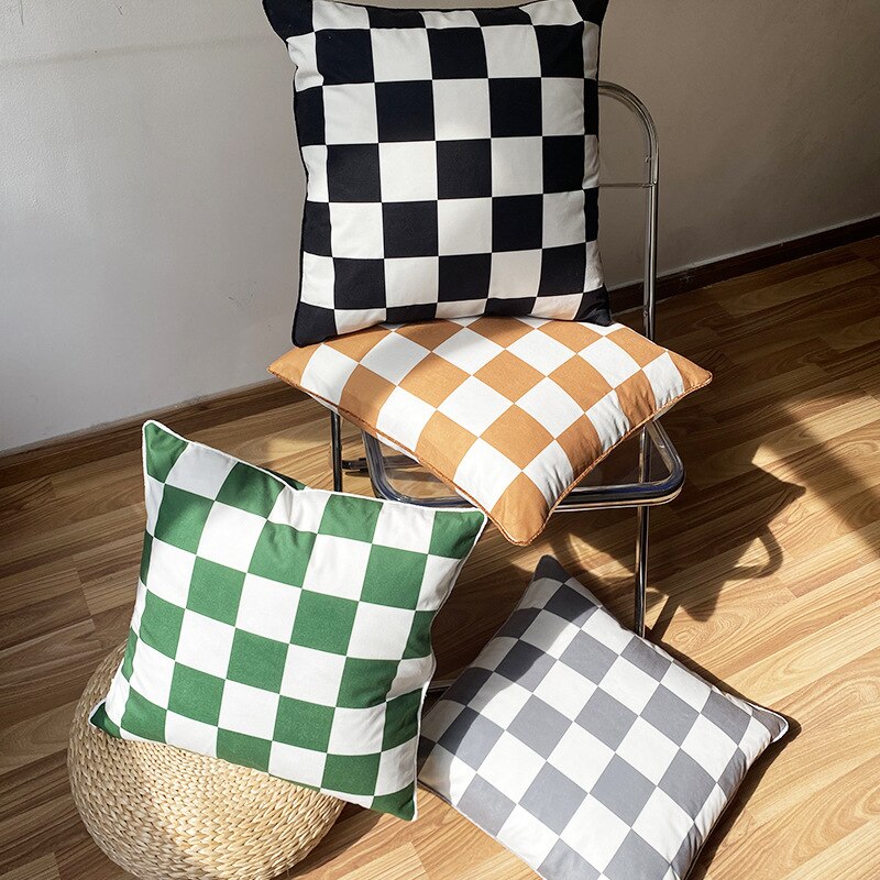 Checkerboard Pillowcase 18x18 Inches