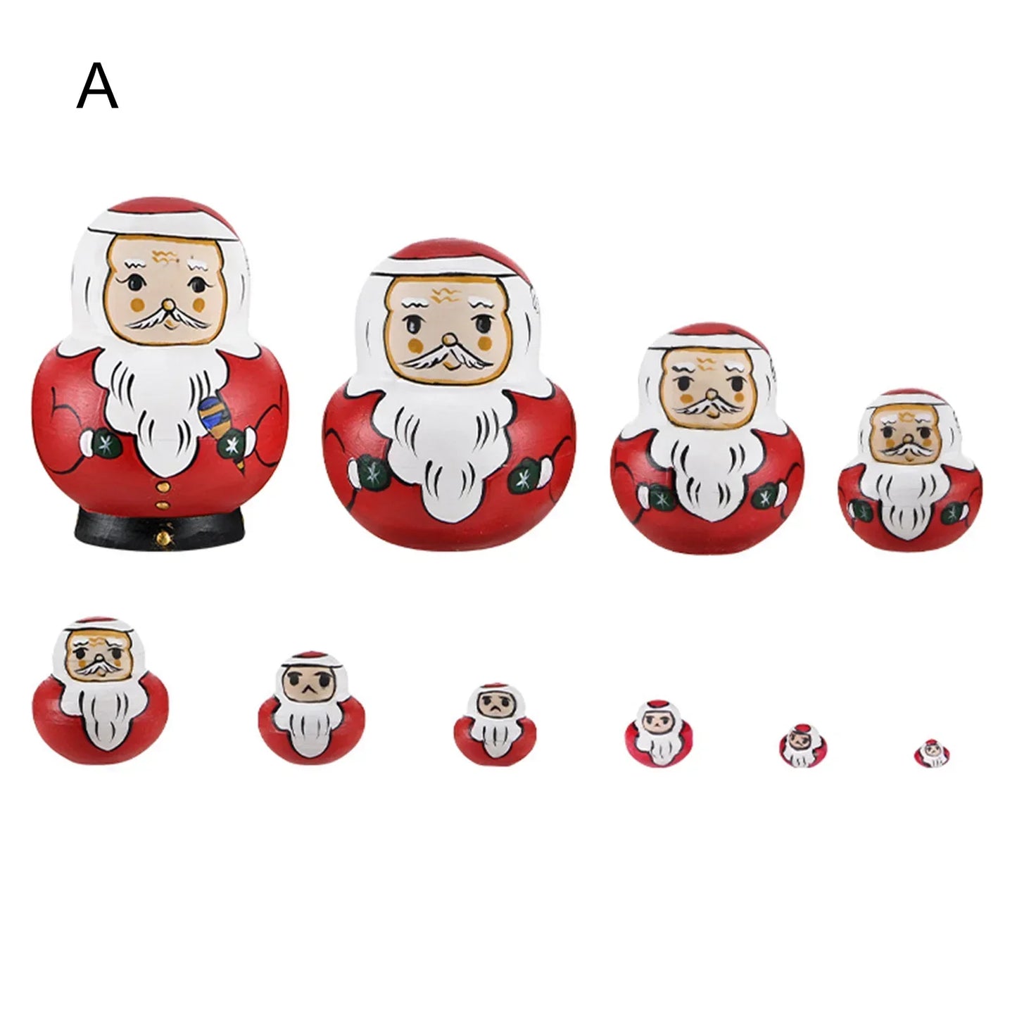 Wooden Russian Matryoshka Dolls Set of 10