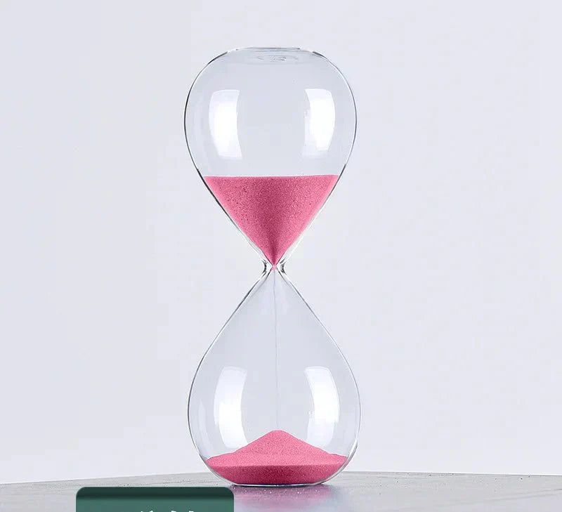 Glass Hourglass Timer with 5/10/30/60 Minute Intervals