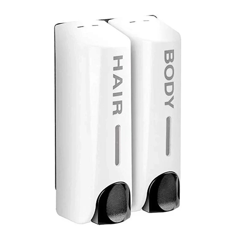 Wall-Mounted Shampoo and Conditioner Dispenser Set