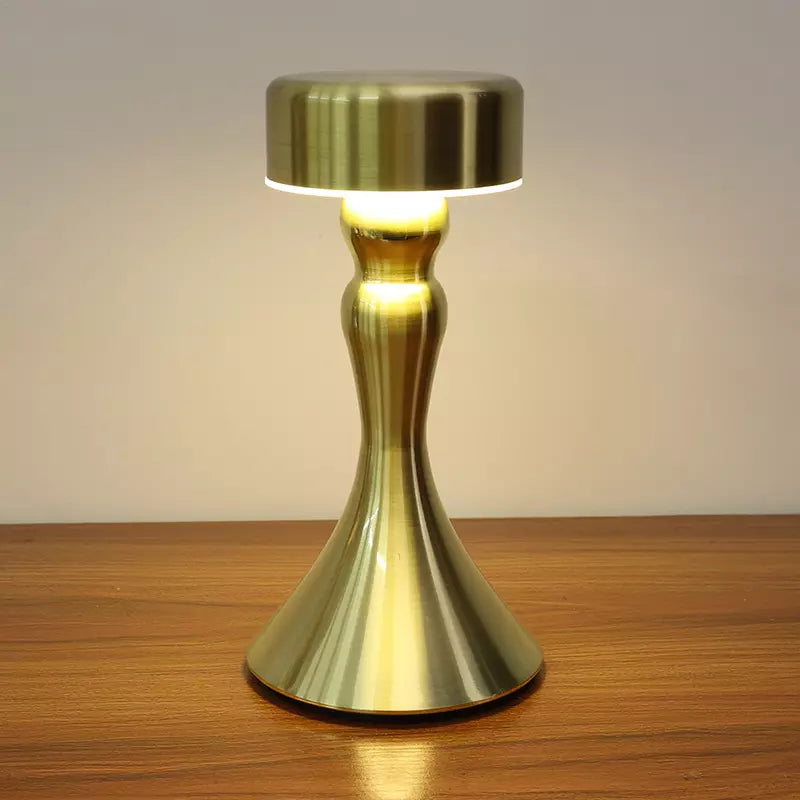 Wireless Gold Table Lamp with Touch Control and Charging Function