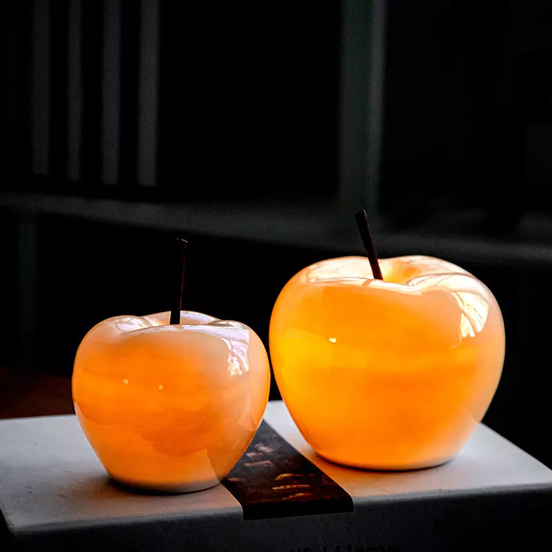 Translucent Apple Table Lamp with LED Bulb