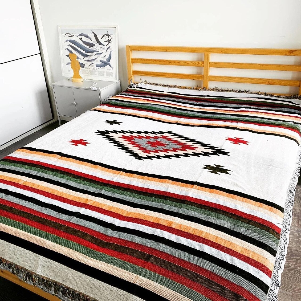 Vintage Pumpkin Knitted Sofa Cover Throw Blanket
