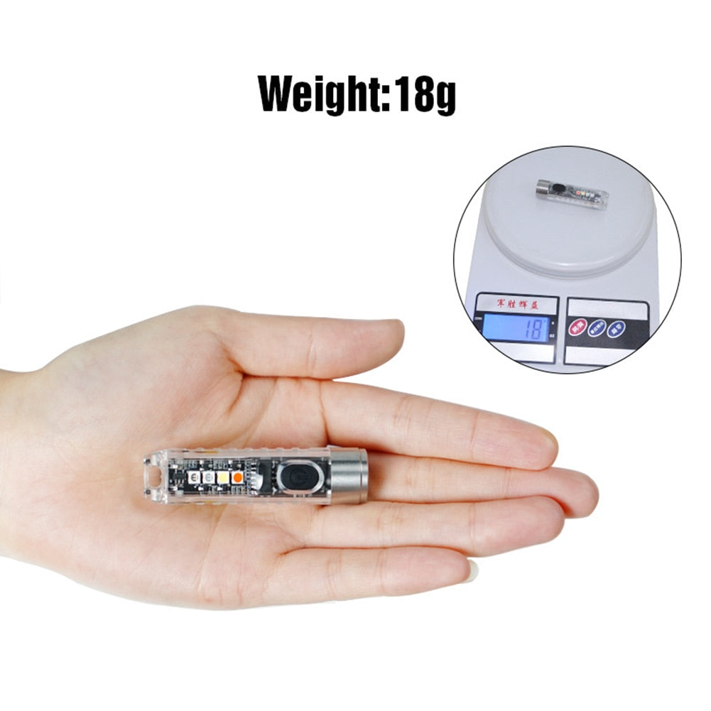 Mini LED Keychain Flashlight with Multiple Brightness Settings