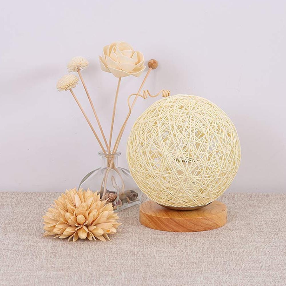 Industrial Wood Table Lamp with Contemporary Design