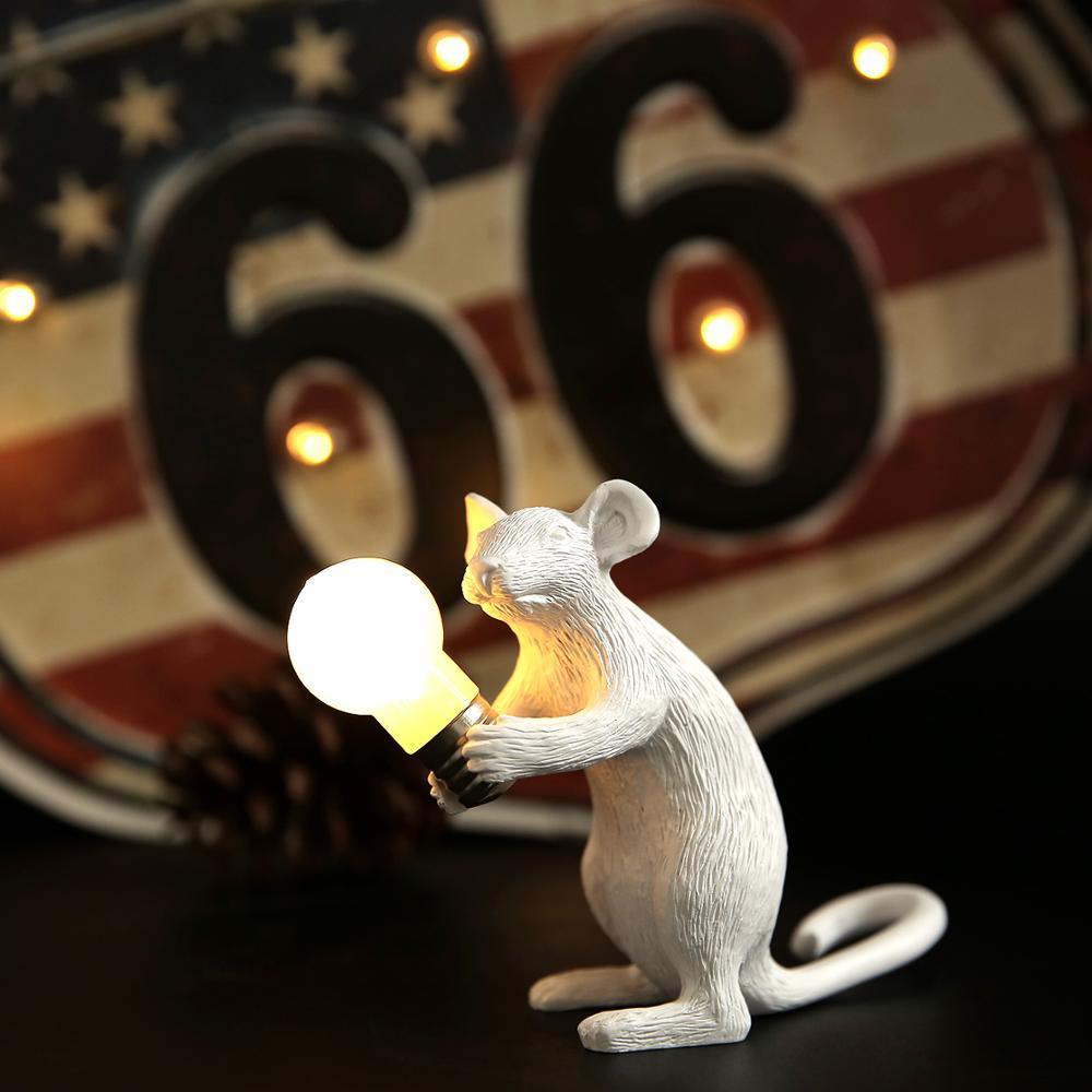 Modern Ceramic Mouse Table Lamp with LED Light