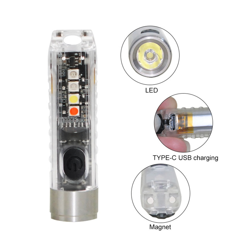 Mini LED Keychain Flashlight with Multiple Brightness Settings