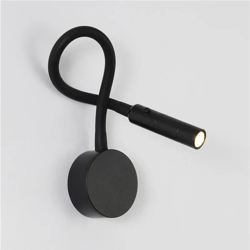 Adjustable LED Reading Wall Lamp with Gooseneck and Touch Switch - 1W/3W Options