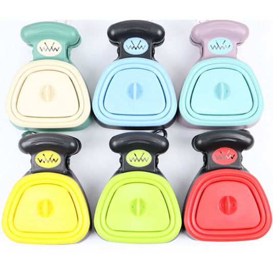 Portable Dog Poop Scooper with Adjustable Gripper and Clip