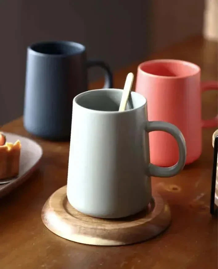 Extra-Large Stoneware Coffee Mug 15 oz in Brown or Gray
