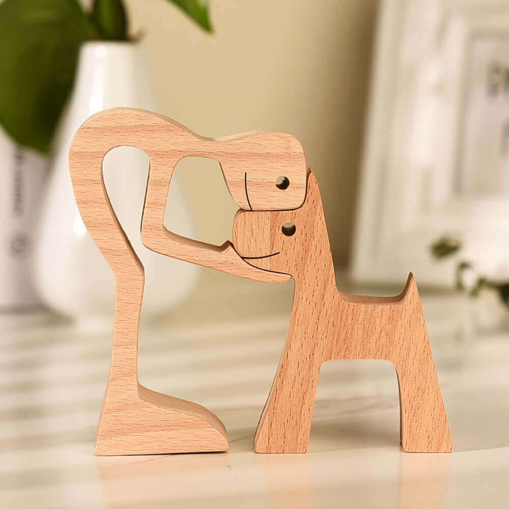Danish Wooden Animal Ornaments - Hand-Carved Pet Decor