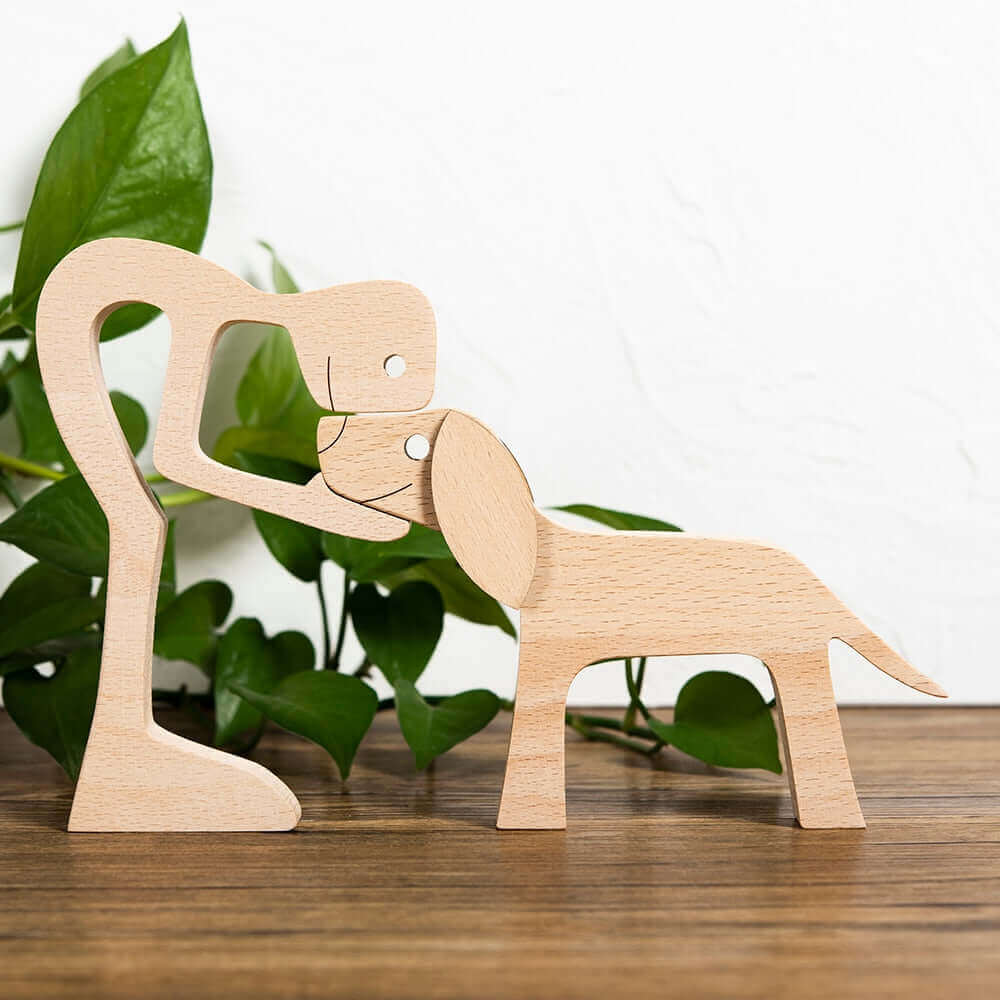 Danish Wooden Animal Ornaments - Hand-Carved Pet Decor