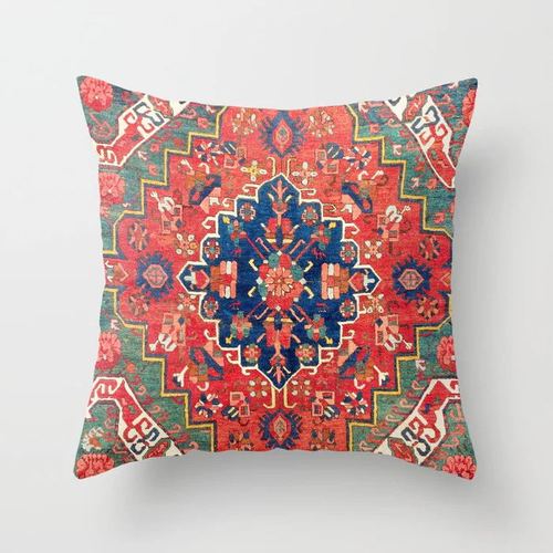 Moroccan Style Boho Cushion Cover with Concealed Zipper