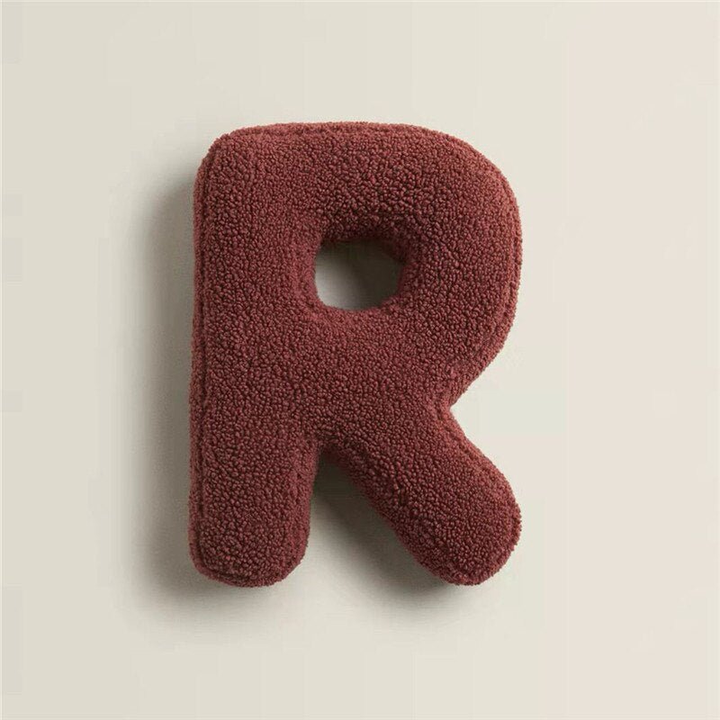 Soft Plush Letter Pillow for Kids' Room - Customizable Decorative Cushion