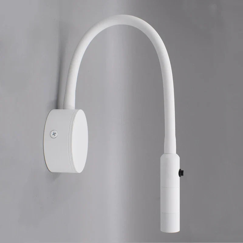 Adjustable LED Reading Wall Lamp with Gooseneck and Touch Switch - 1W/3W Options