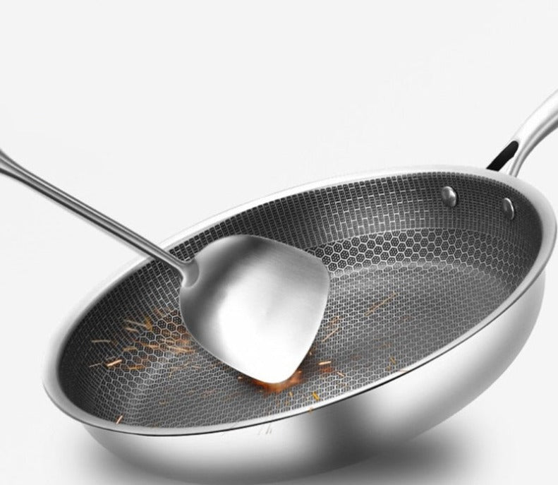 Non-Stick Scratch-Resistant Stainless Steel Frying Pan