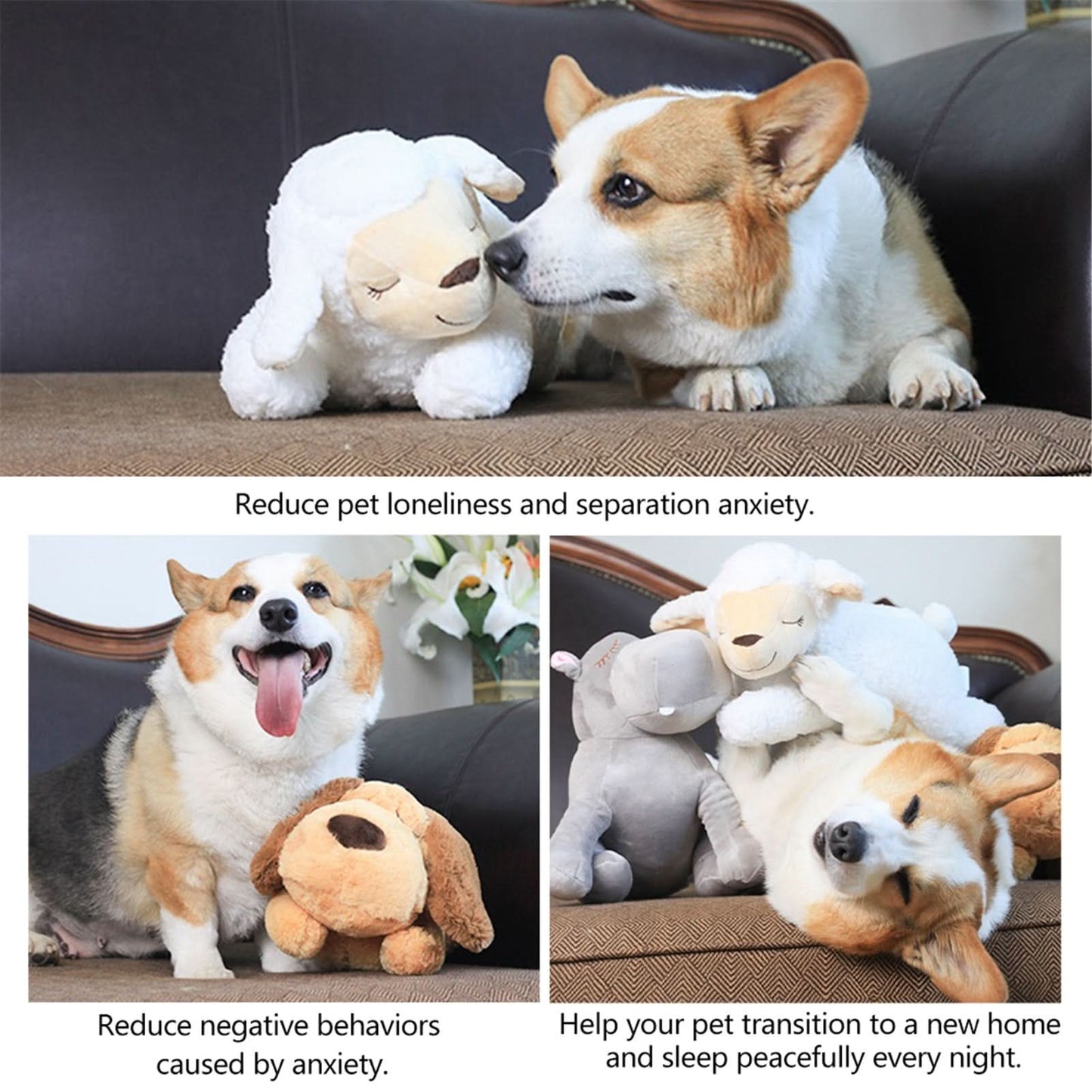 Heartbeat Plush Toy for Puppies - Soothing Cuddle Companion