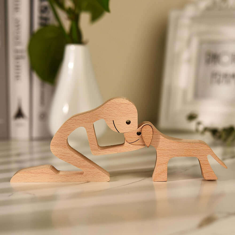 Danish Wooden Animal Ornaments - Hand-Carved Pet Decor