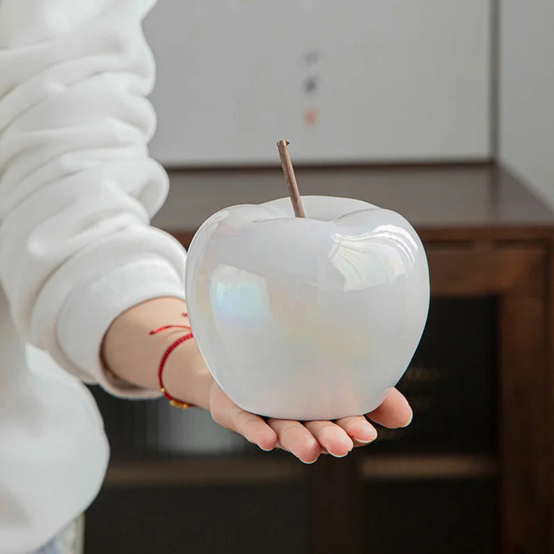 Translucent Apple Table Lamp with LED Bulb
