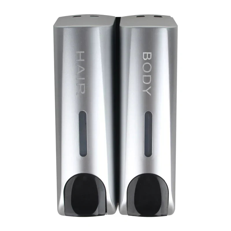 Wall-Mounted Shampoo and Conditioner Dispenser Set