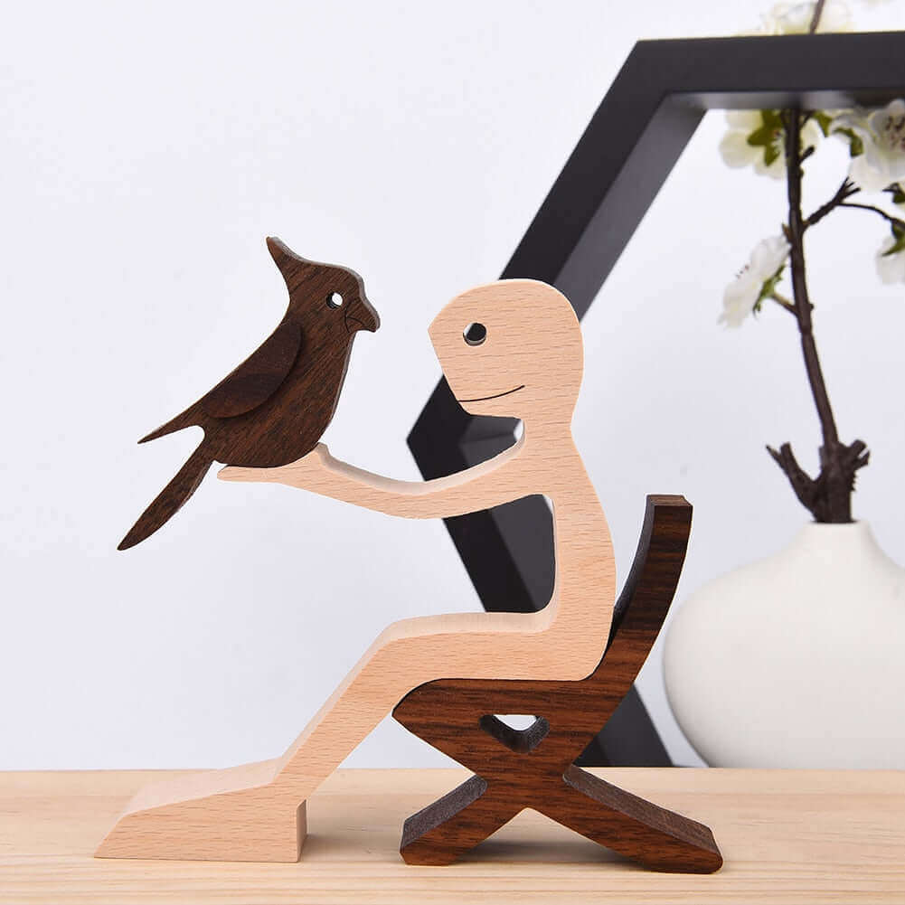 Danish Hand-Carved Wooden Animal Ornaments