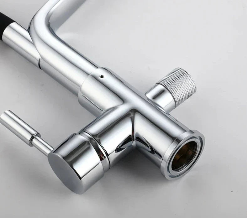 Pull Down Brass Drinking Water Faucet with Hot and Cold Function