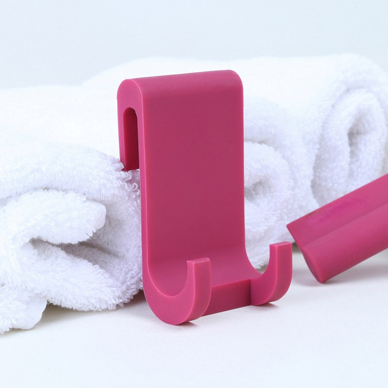 Retro Silicone Shower Squeegee with Holder - Streak-Free Glass Cleaner in Turquoise or Fuchsia