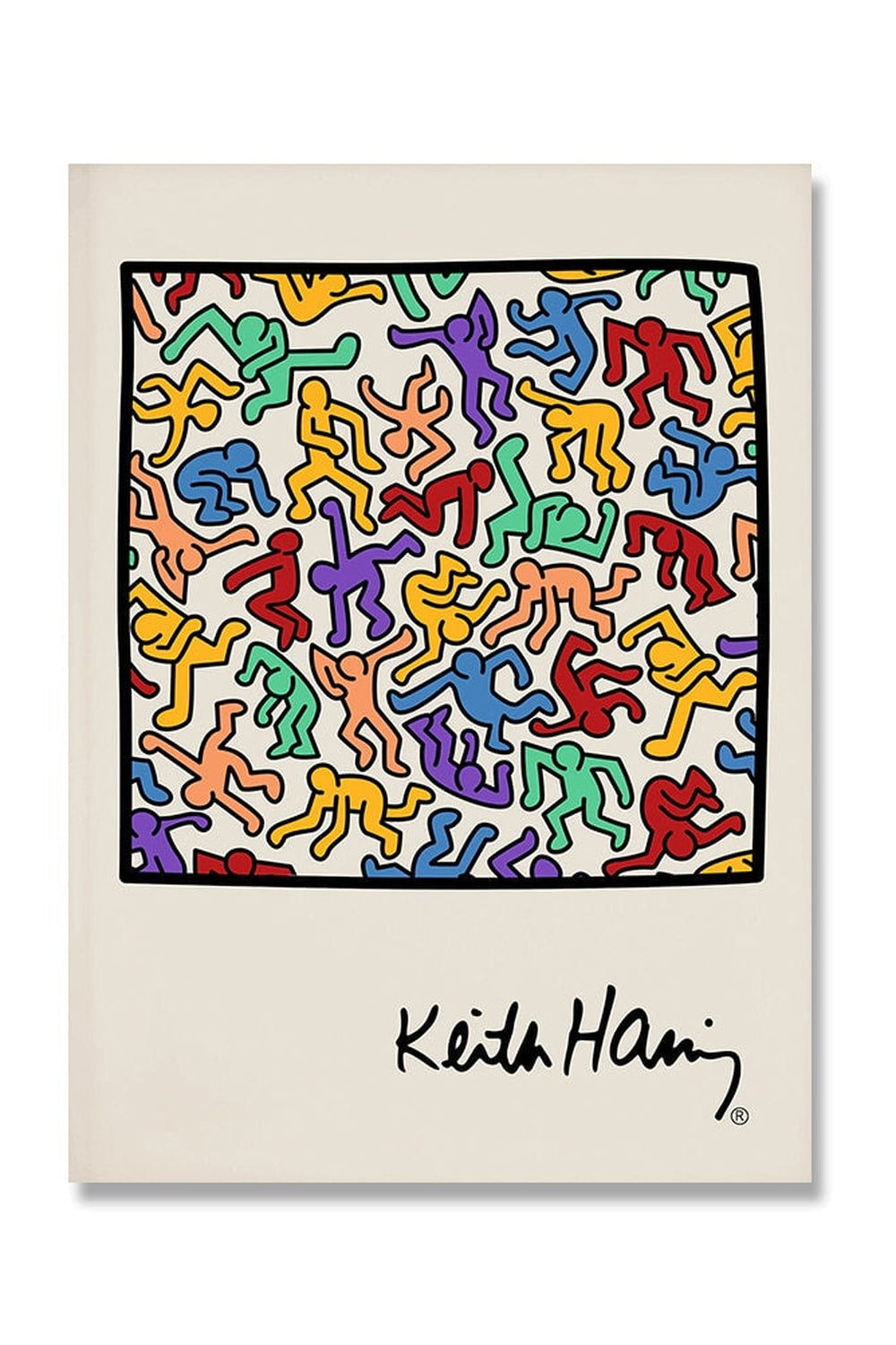Keith Haring Inspired Linen Canvas Art