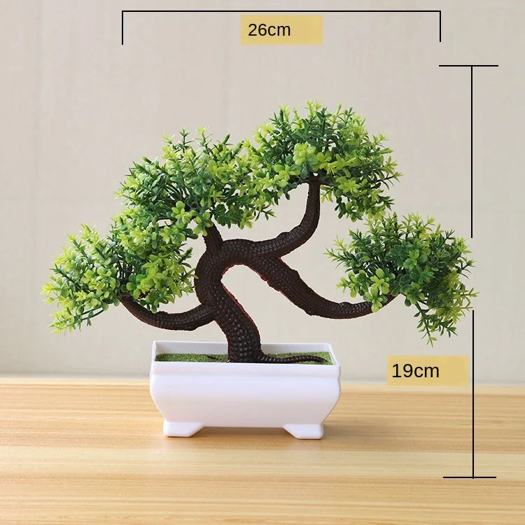 Mini Plastic Bonsai Tree for Desk Decor
