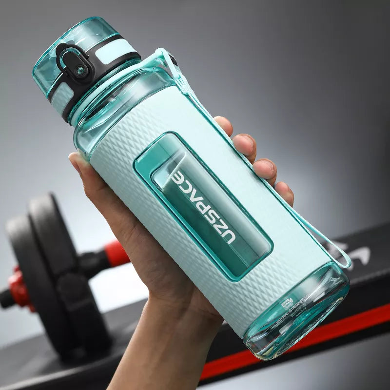 Tritan Plastic Fitness Water Bottle with Tea Infuser, BPA-Free, Leak-Proof, Portable, Eco-Friendly
