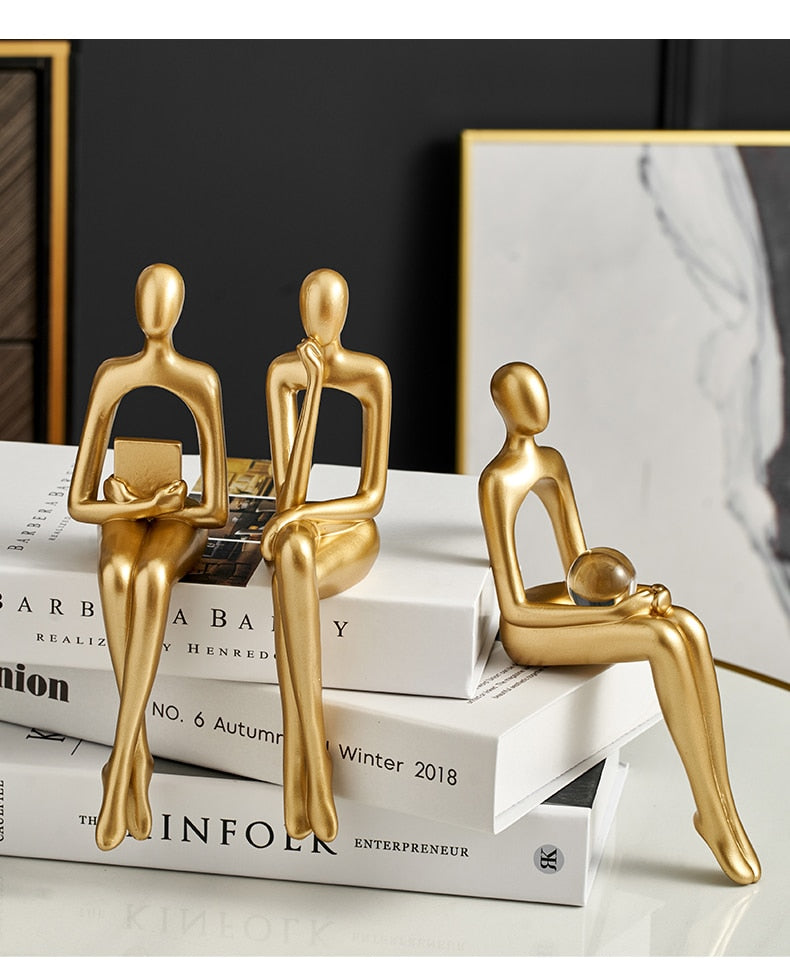 Abstract Modern Figurine Sculpture for Home Decor