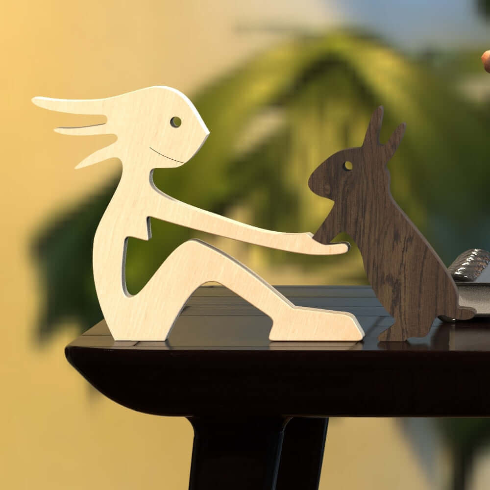 Danish Hand-Carved Wooden Animal Ornaments