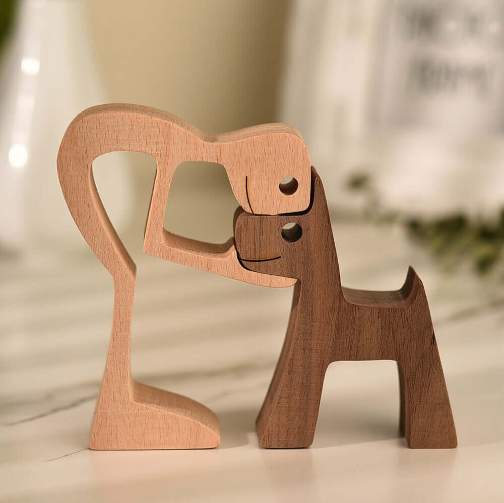 Danish Wooden Animal Ornaments - Hand-Carved Pet Decor