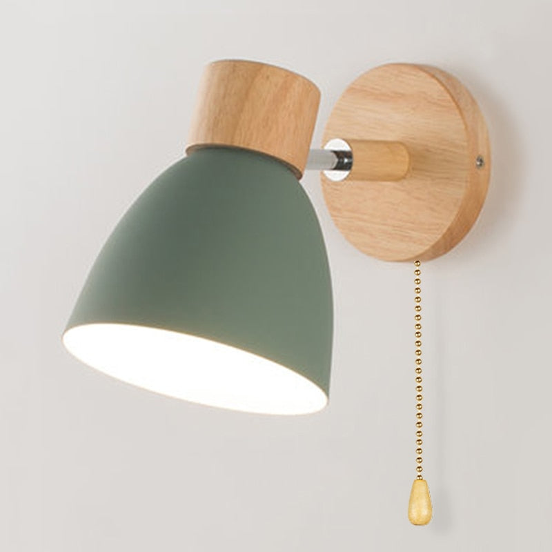 Scandinavian Natural Wood Wall Light