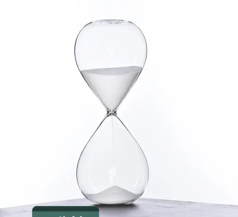 Glass Hourglass Timer with 5/10/30/60 Minute Intervals